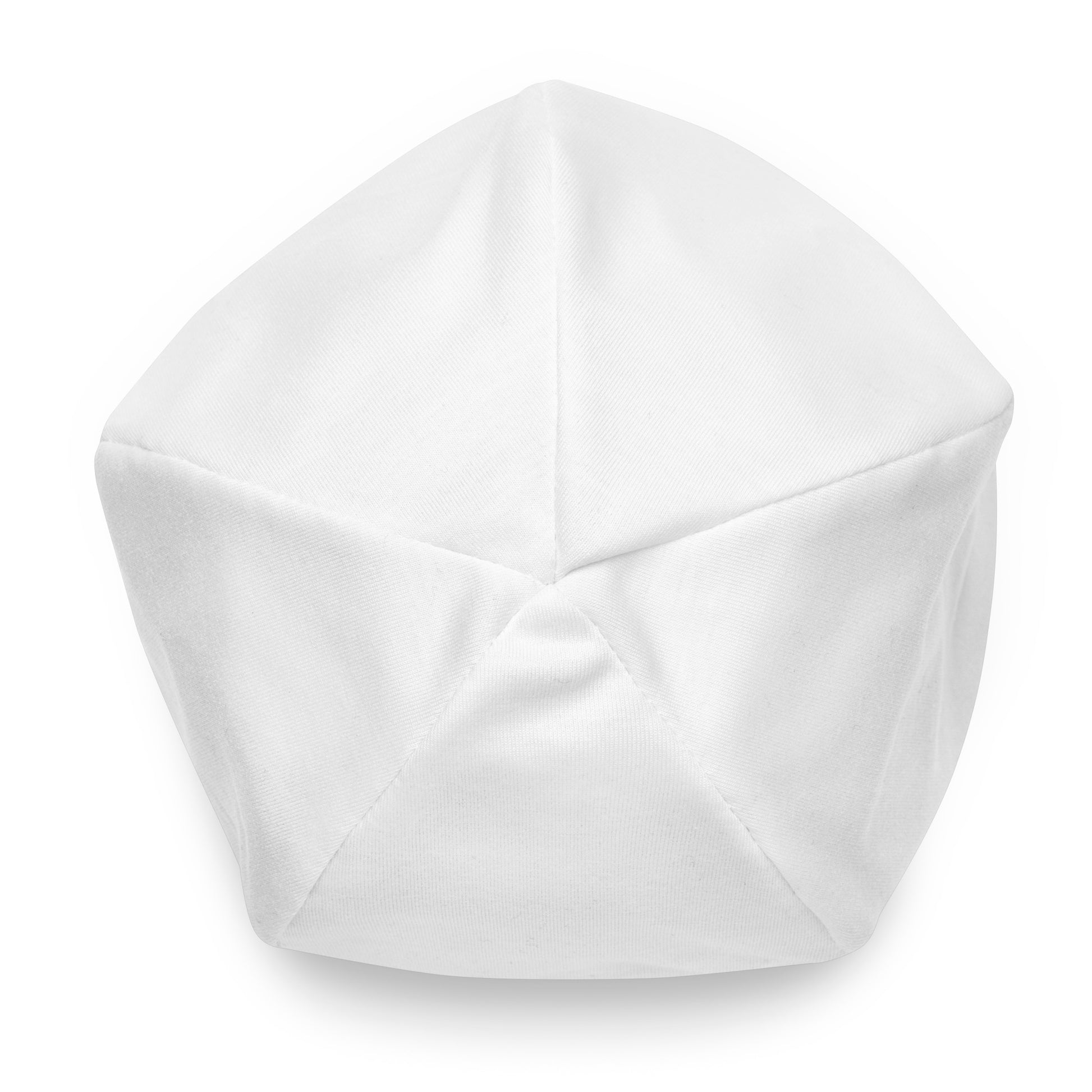 MD White Beanie Cap top view - Haiti-inspired streetwear beanie
